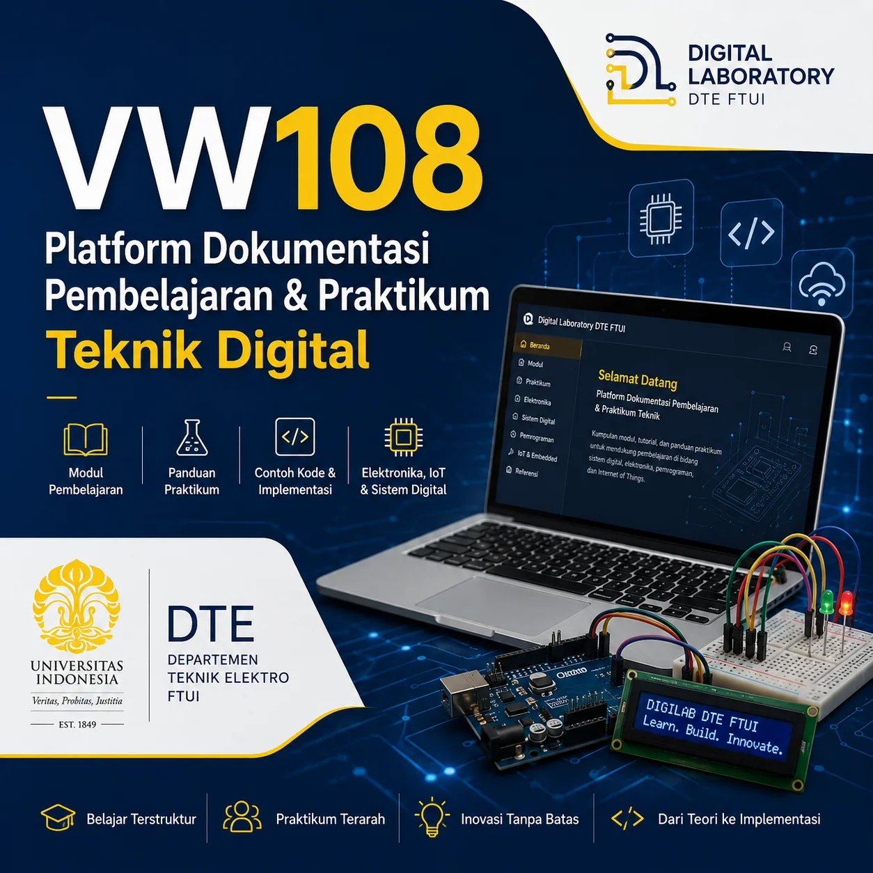 VW108 Platform Dokumentasi Pembelajaran & Praktikum Teknik Digital Laboratory DTE FTUI